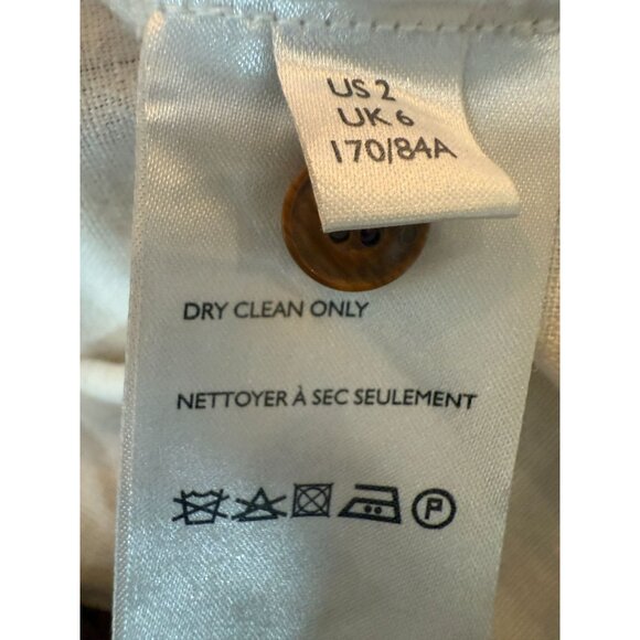 Anthropologie Maeve Liyah Embroidered Linen Blend Peasant Blouse Size 2 - Picture 10 of 13